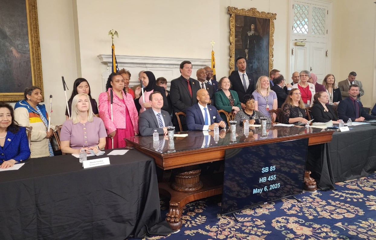 Governor’s bill signing in May 2025 SB84/HB455 Braille Flag Memorial 